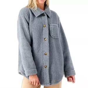 Koolaburra By Ugg Cozy Gray Sherpa Jacket
